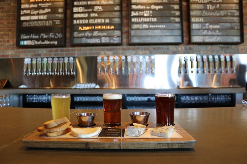 Craft beer paired with pizza
