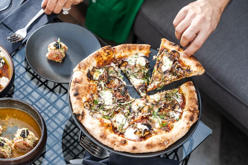 The Truffler pizza with truffle oil and mushrooms